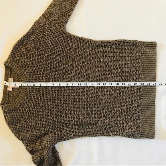 Forever 21 Small Cable Knit Sweater Green Gray Top - Picture 3 of 6